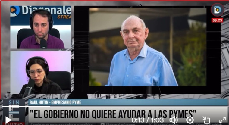 Raul Hutin dirigente Pyme rechaza la Reforma Laboral