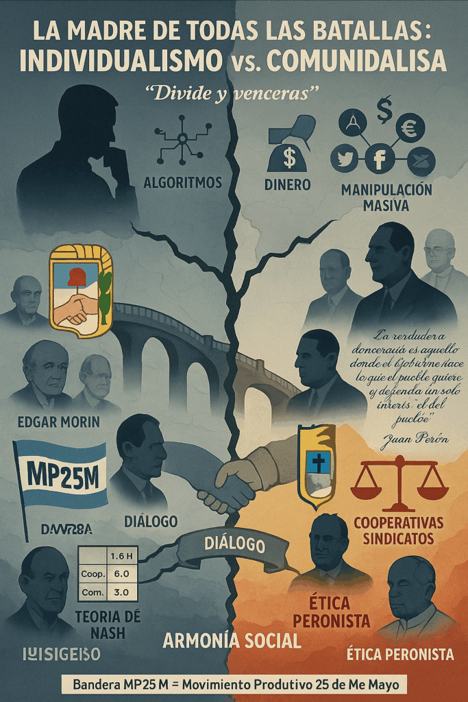 Explora el análisis de Carlos Cleri sobre el individualismo extremo y la propuesta peronista de la Comunidad Organizada. Descubre cómo el equilibrio entre lo individual y lo colectivo puede transformar la sociedad.
