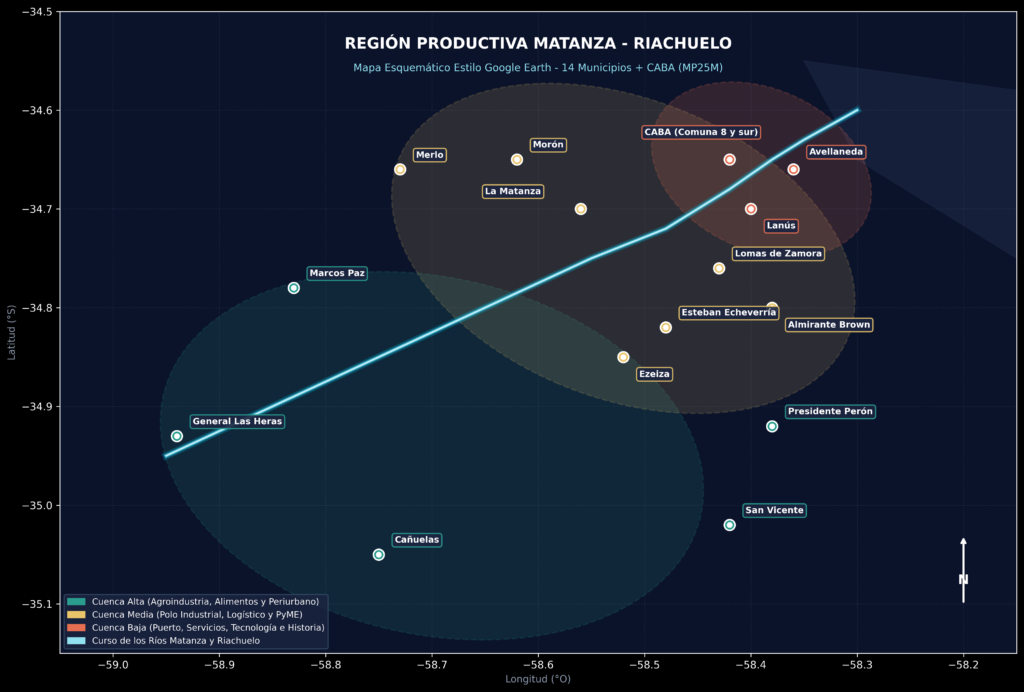 mapa cuenca matanza riachuelo